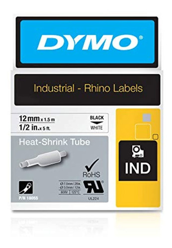Etiquetas Termorretráctiles Dymo Rhino 12mm X 1.5m