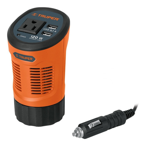 Inversor De Corriente Tipo Vaso Usb 120w Truper 15725