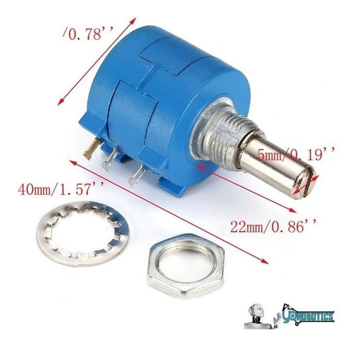 Potenciometro 50k Ohm Multivuelta 3590s 3590s-2-503l Precis