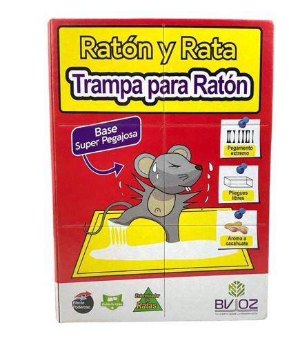 Trampa Pegajosa Grande Ratón Plegable Y Aroma Atrayente 10pz