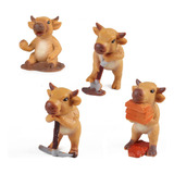 Adornos De Vaca Modelo Animal Para Niños.4pcs