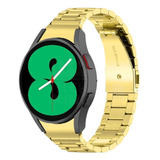 Pulseira De Metal Elos Premium Para Samsung Galaxy Watch4 40 Cor Dourado