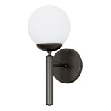 Arandela Luminalux La Linda Ball Jabuticaba Decoração Home L Cor Preto Com Globo Branco