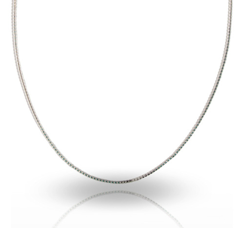 Collar Cadena Italiana De Plata 925 60cm X 1mm Hombre Mujer
