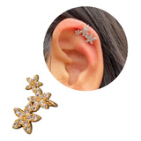 Aretes Mujer Ear Cuff Solitario Ear Cuff Flores