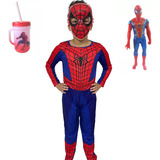 Roupa Infantil Fantasia Longa Com Enchimento Homem-aranha 