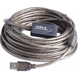 Cable Extension Activa Usb 2.0 Macho Hembra 20 Metros 480mbp