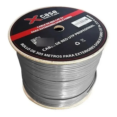Bobina Cable Utp Cat 5e Exterior, Doble Forro 305mts | Meses sin interés