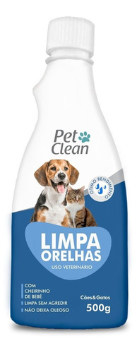 Solução Para Limpar Orelha De Cães Cachorro E Gatos 500g