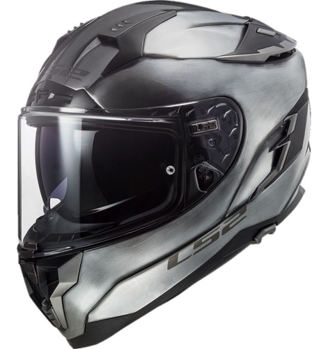 Casco Integral Ls2 Challenger Titanium Cromo Con Pinlock 