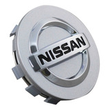 Set Centros Tapón De Rin Nissan 54mm Plateado