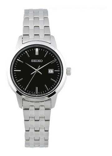 Reloj Seiko Sur409p1 Mujer Acero 50mts. Negro Con Envio