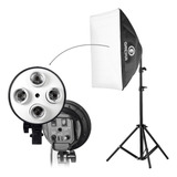 Kit Softbox 50x70 Luz Contínua Tripé 2m 4 Lâmpadas - Greika