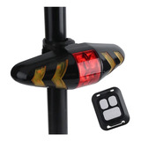 Luz De Giro Para Bicicleta Posicion Stop A Led Con Ruido Color Negro