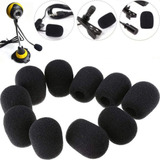 Kit 10 Espuma Microfone Bocal Lapela Headset Protetora Ruído