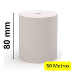 Rollo Termico 80mm X 50 Mts Paquete 10 Unidades