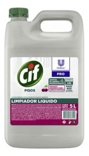 Cif Limpiador De Pisos Perfumados Cherry X 5 Litros 