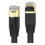 Senetem - Cable Plano Blindado Ethernet Cat 7 Rj45 Gigabit  