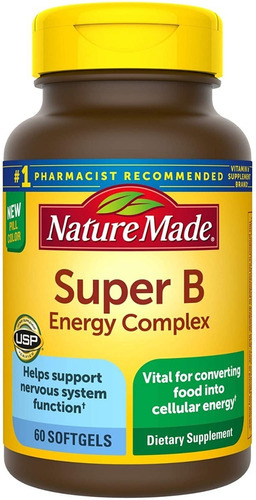 Nature Made Super Complejo B Energia 60 Softgels Vitamina B Sabor N/a