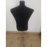 Maniqui Torso Masculino Con Base De Caño Ajustable Negro