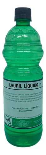 Lauril Liquido 27% 900 Ml / Sabão Caseiro / Faz Muita Espuma