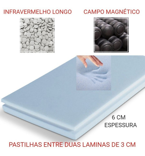 Pillow Top Magnético + Infravermelho Viscoelástico Gel Solt