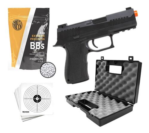 Pistola Airsoft Vigor Vg P320 V311 + Maleta + Bbs 6mm Arma