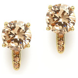 Pendientes Mariell Champagne Dorados Con Clip De Cristal Cir