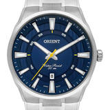 Relógio Orient Masculino Analógico Prata Azul Mbss1370 D1sx