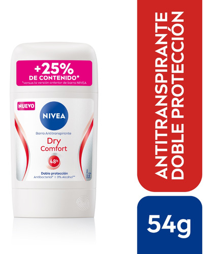 Desodorante Barra Nivea Black&white Dry Comfort Femenino 54g