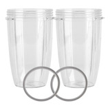 Kit 2 Vasos De 32 Oz Y 2 Empaques Para Nutribullet Repuestos