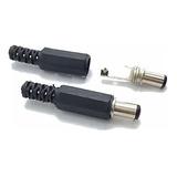 Ficha Dc Hueco 5,5 X 2,1 X  9,5 Mm Plug Macho 10 Unidades