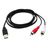 Usb2.0 A A 2 Rca Cable Adaptador De Convertidor De Sonido Y