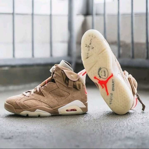 Nike Jordan Air Travis Scott 6 Retro Británico Caqui 38