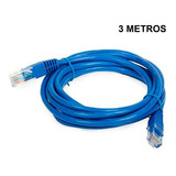 10 Cabo De Rede Ethernet Cat5e 3 Metros Montado Rj45 Atacado