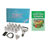 Kit Ventosa Bk 12 Copos C/ Livro De Ventosaterapia 