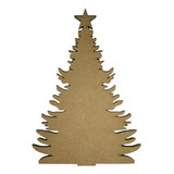 Árbol Pino Navideño Estrellas Adorno Decoracion 30cm Mdf 1pz