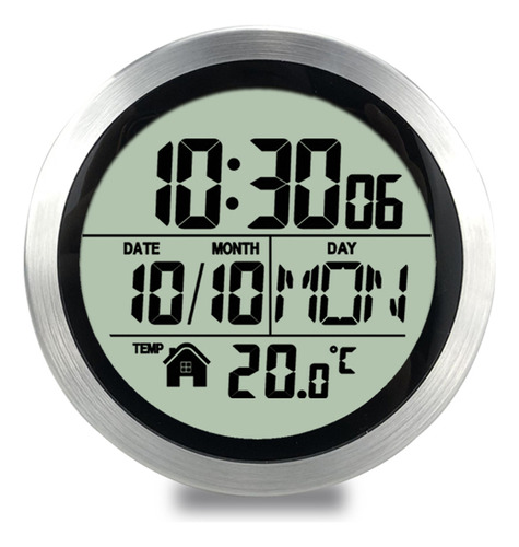 Reloj Pared Impermeable Cocina Baño Lcd Temp .