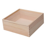 ' Caja De Madera Organizador De Almacenamiento 20cmx20cmx8cm