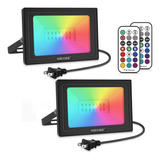 Meikee Luces De Inundacin Rgb De 25 W (paquete De 2)