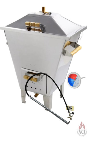 Churrasqueira A Bafo Inox Pp Completa - Kit Gás E Termômetro