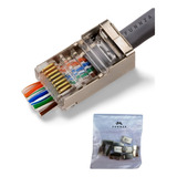 Conector Macho Rj45 Ez Cat6 Metálico / 10 Unidades