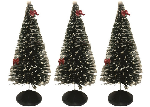 4 Mini Arvore Natal Pinheiro Nevado 30cm 