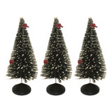 4 Mini Arvore Natal Pinheiro Nevado 30cm 