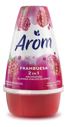 Desodorante Ambiental Cono Gel Marca Arom Frambuesa 190g