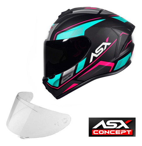 Capacete Axxis Draken Vector Azul + Viseira Fume