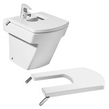 Combo Roca Hall Bidet + Tapa Herrajes Metálicos Ahora 12 Y 1