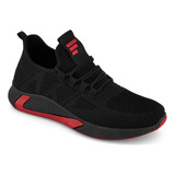 Tenis Deportivo Ferrato Textil Ligero Hombre Negro