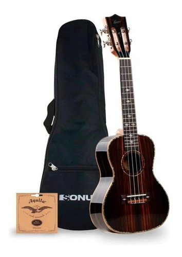 Ukelele Tenor 24'' Sonun Oahu Ébano Con Funda Mlab