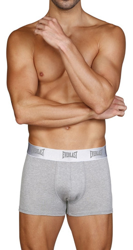 Boxer Ajustado Corto Gris 6 Pzs - Everlast Underwear